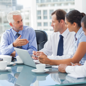 Broker discussing PEO